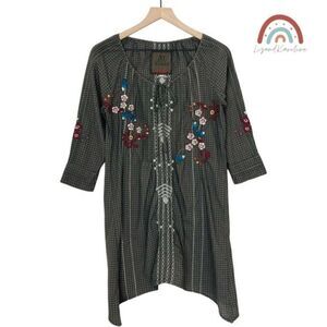 Johnny Was 3J Workshop Floral Embroidered Tunic Top